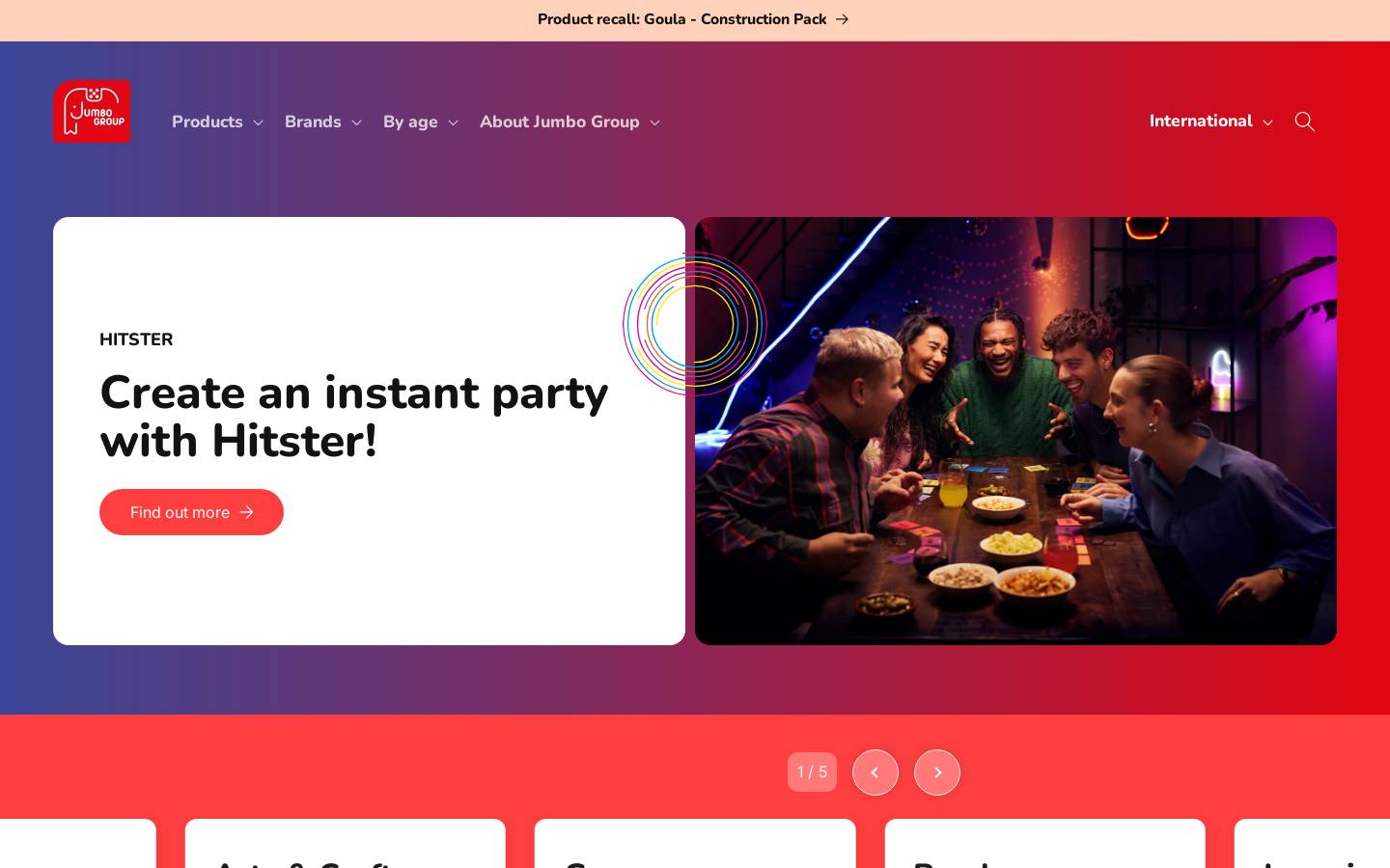 Jumbo homepage screenshot