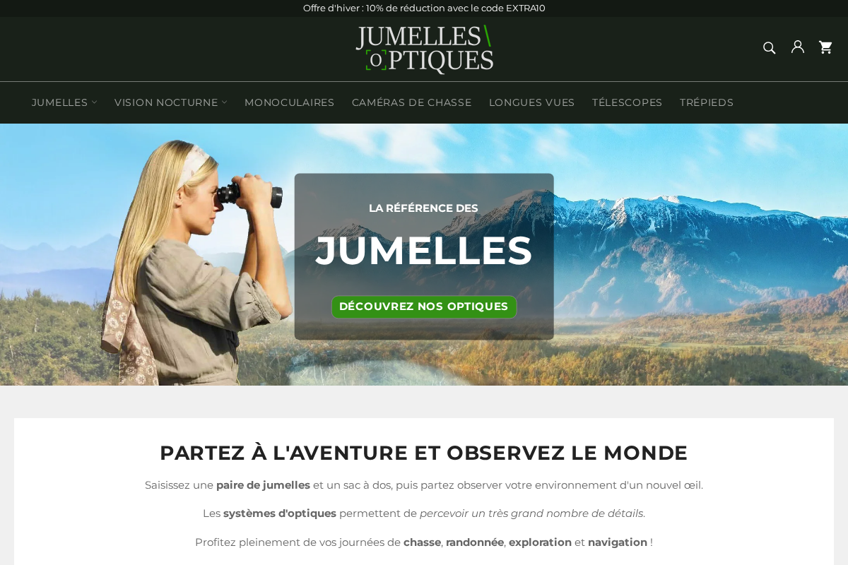 Jumelles Optique homepage screenshot