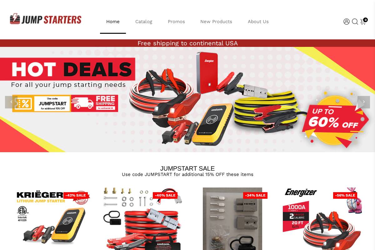jump-starters.com homepage screenshot
