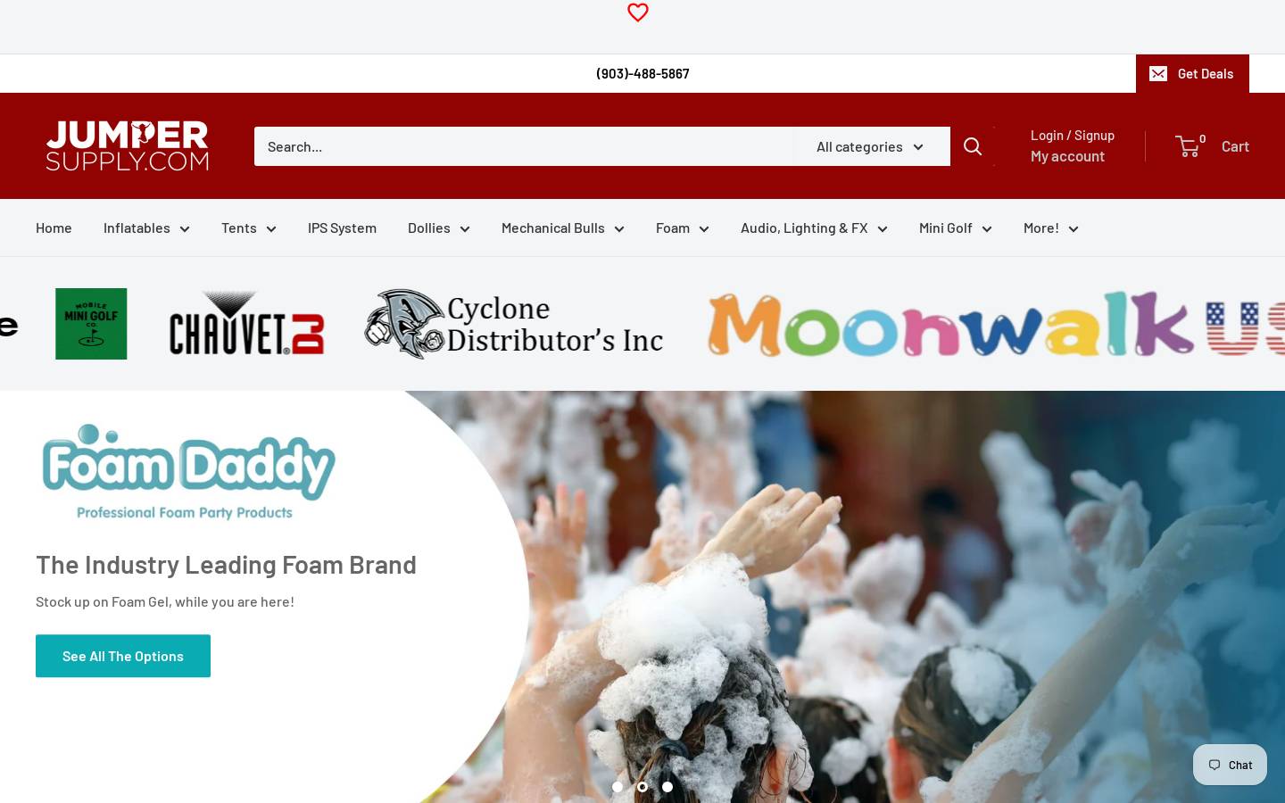 jumpersupply.com homepage screenshot