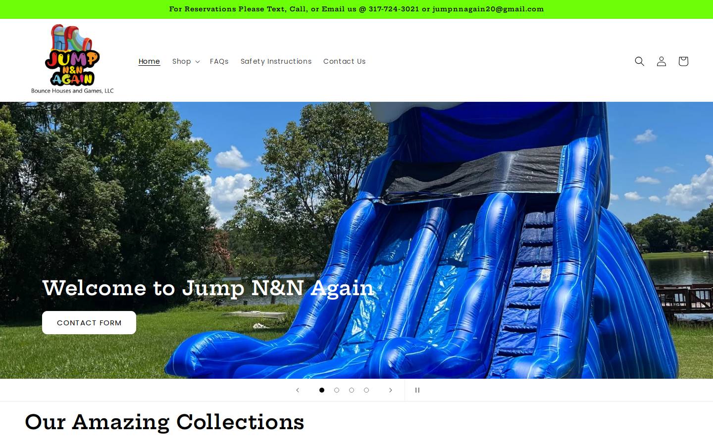 jumpnnagain.com homepage screenshot