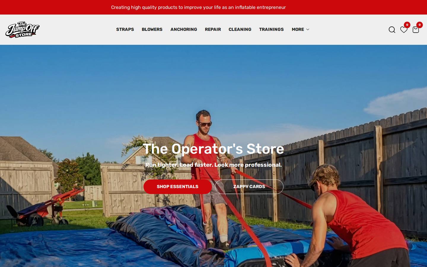 jumpoffstore.com homepage screenshot
