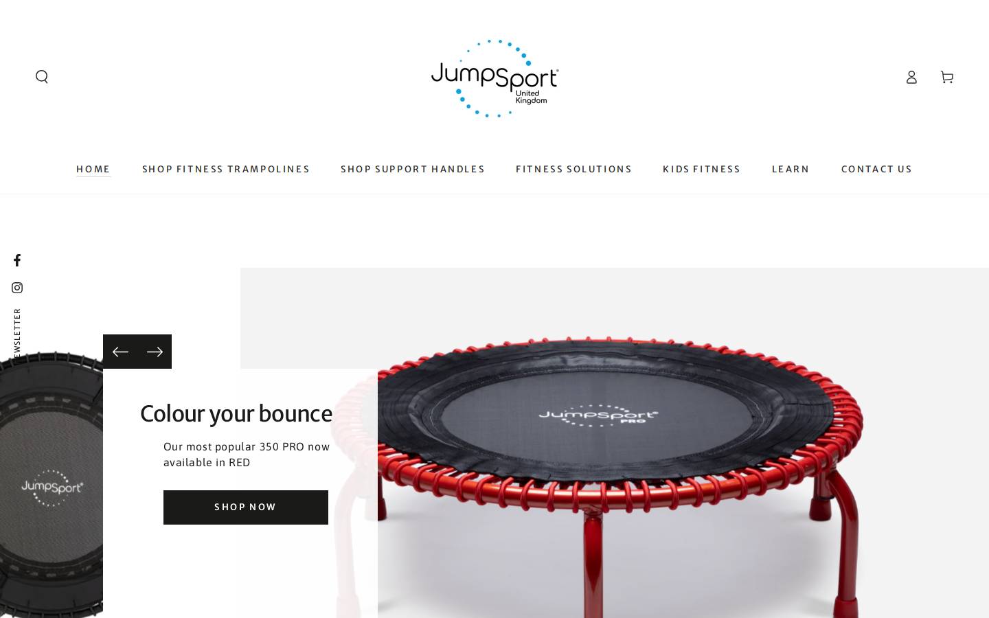Jumpsport homepage screenshot