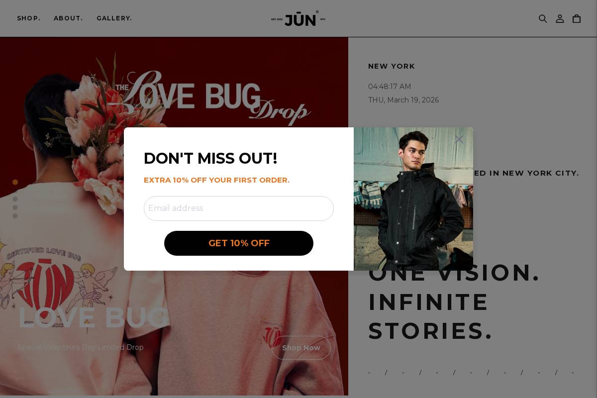 jun-nyc.com homepage screenshot