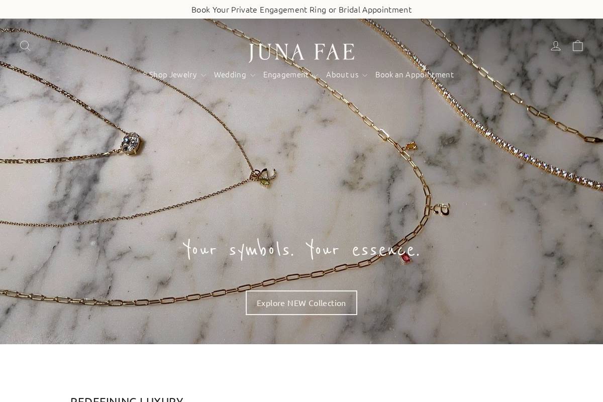 Junafae homepage screenshot
