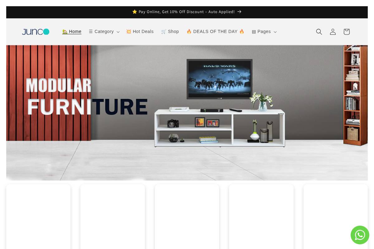 junco.in homepage screenshot