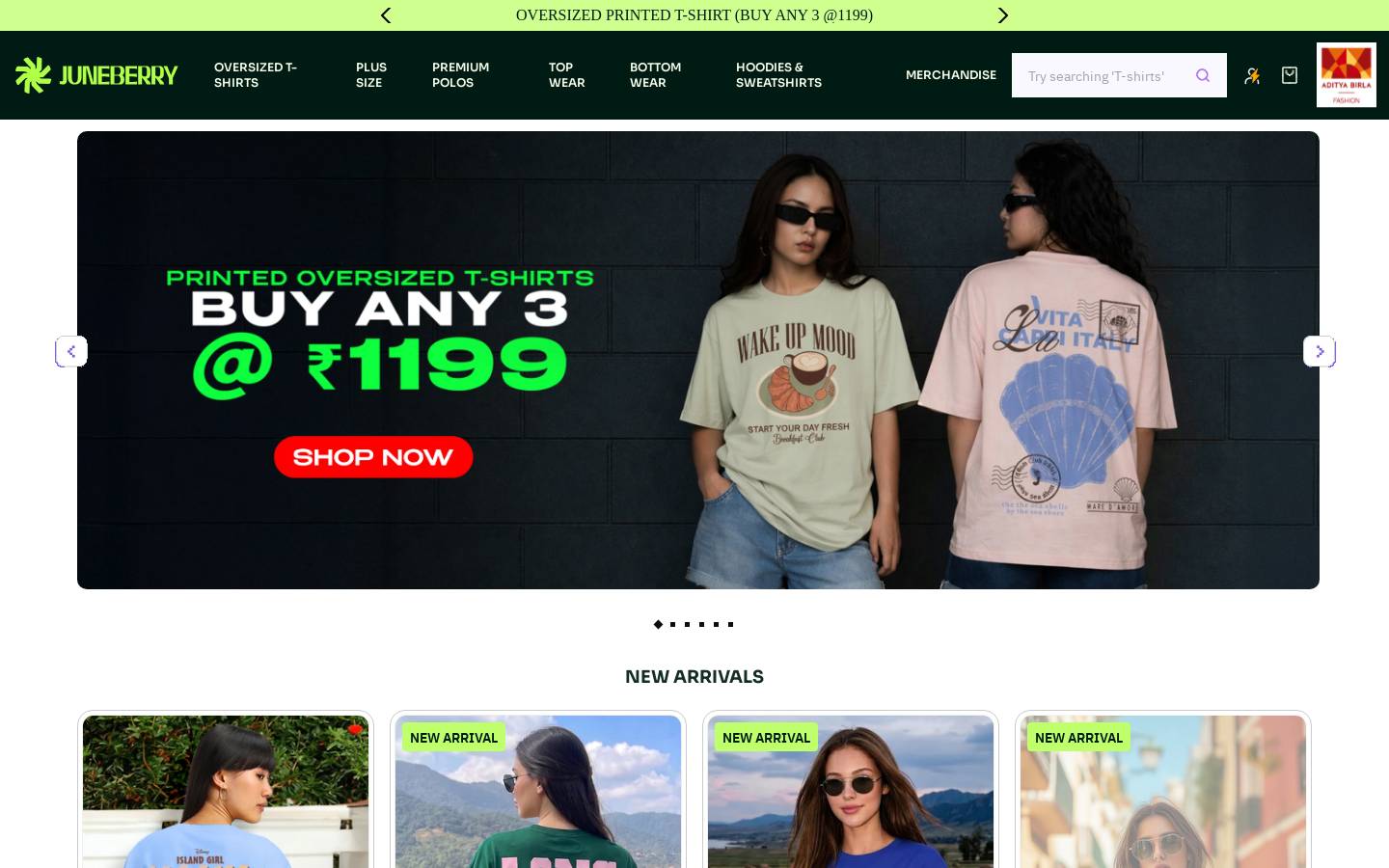 juneberry.co.in homepage screenshot