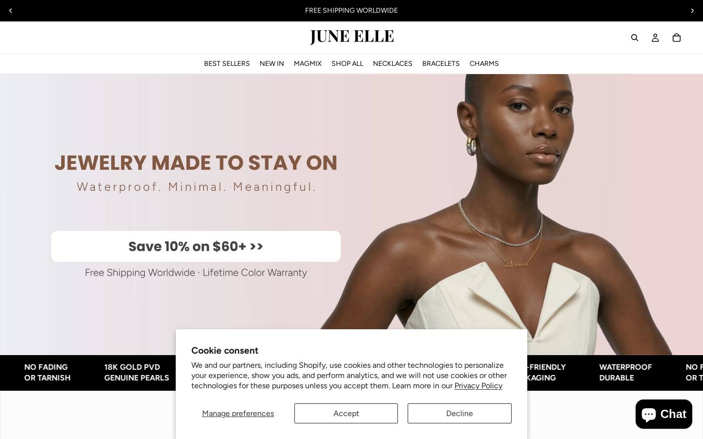 JUNE ELLE homepage screenshot