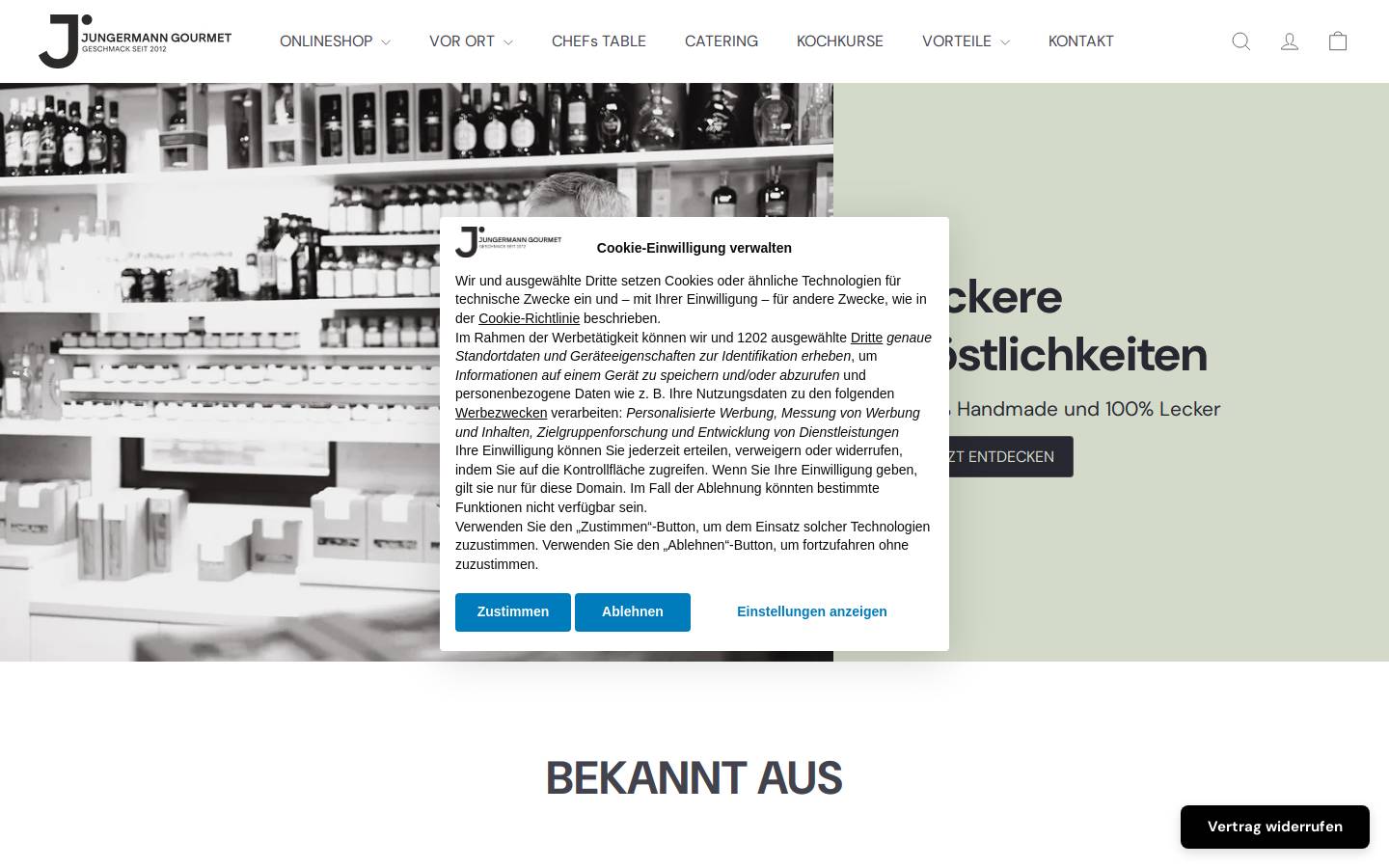 jungermanns-shop.com homepage screenshot