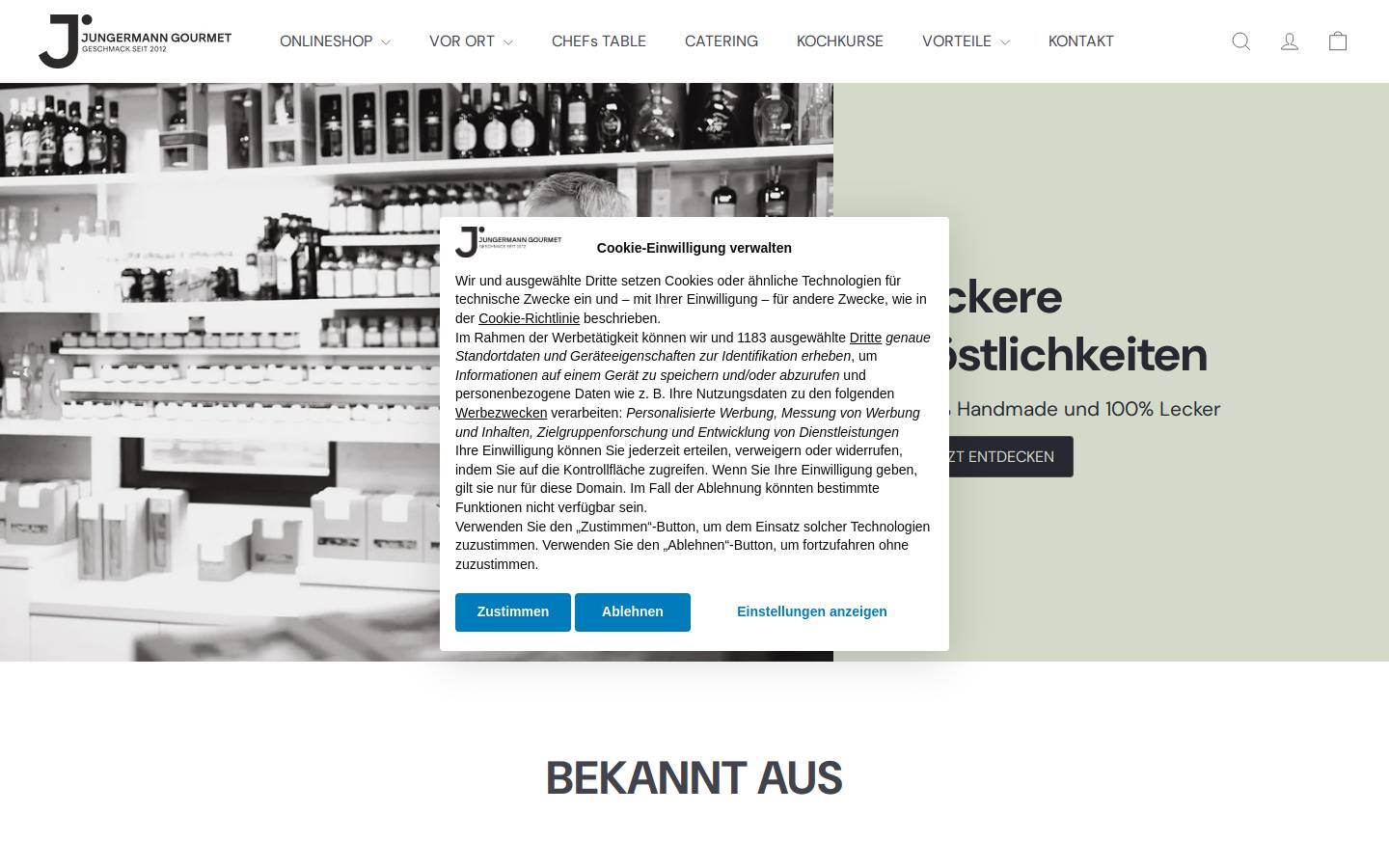 jungermanns.com homepage screenshot