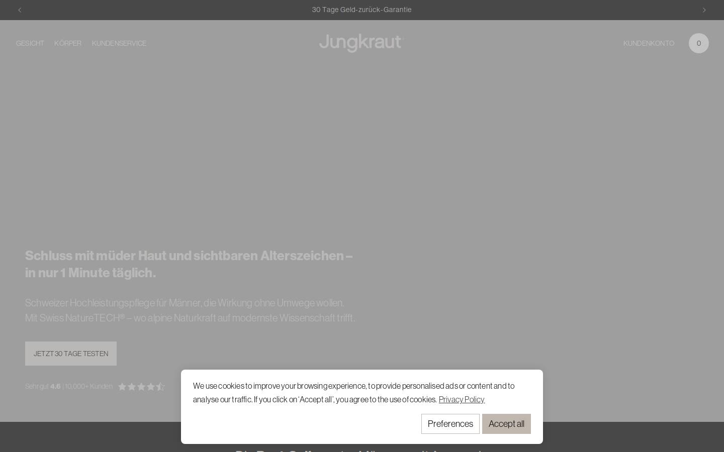 jungkraut.ch homepage screenshot