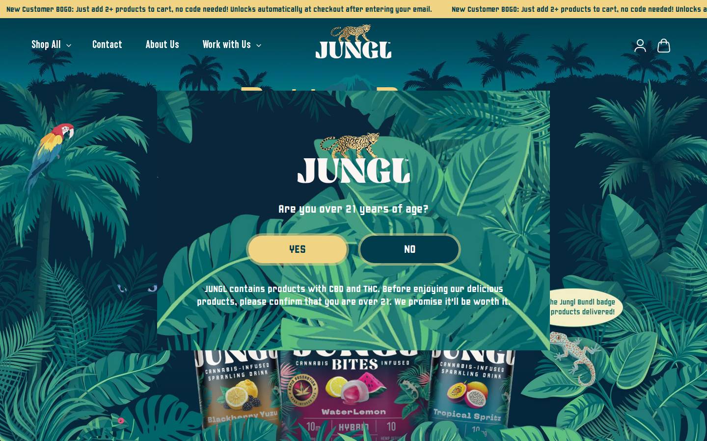 jungl.com homepage screenshot