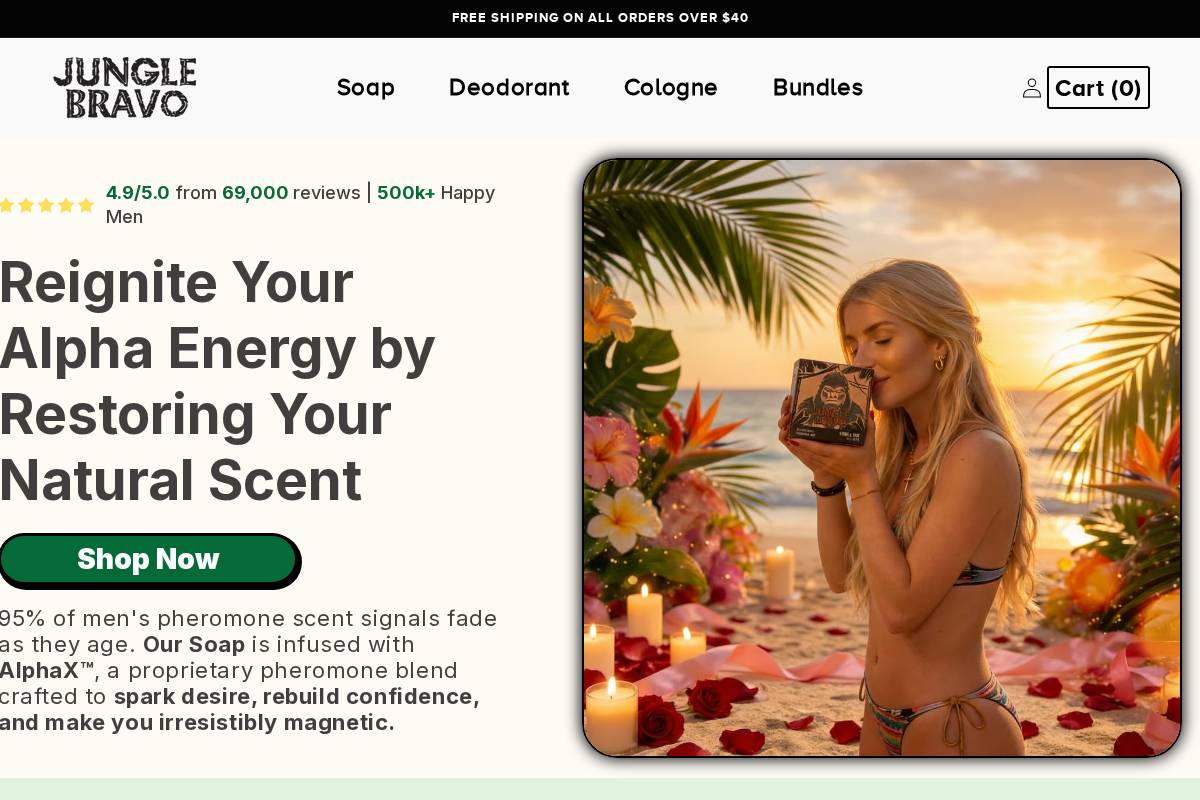 Jungle Bravo homepage screenshot