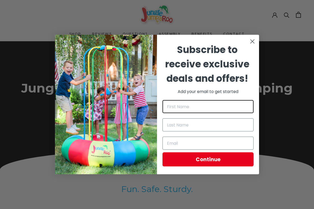 Jungle Jumparoo homepage screenshot