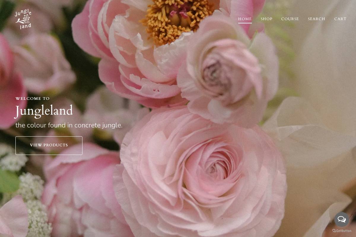 junglelandfloral.com homepage screenshot