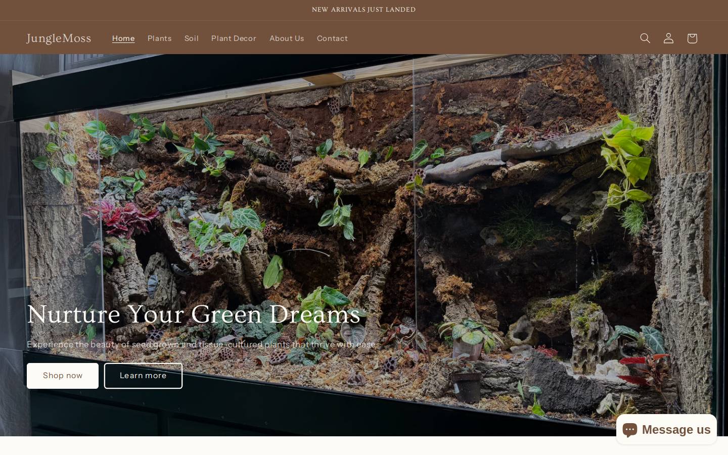 junglemoss.com homepage screenshot