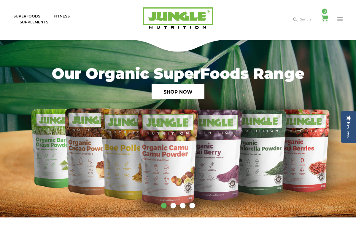 junglenutrition.com.au homepage screenshot