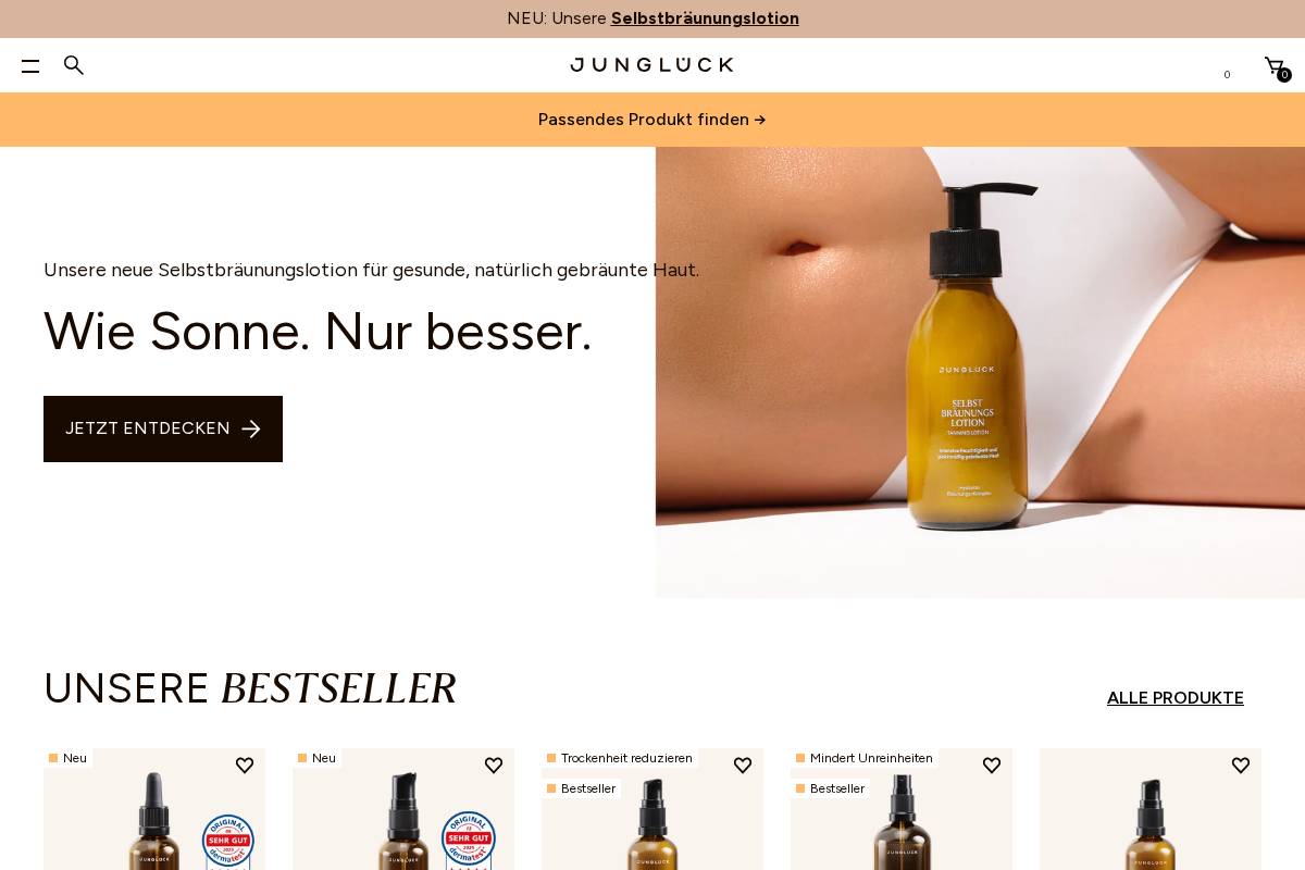 junglueck.de homepage screenshot