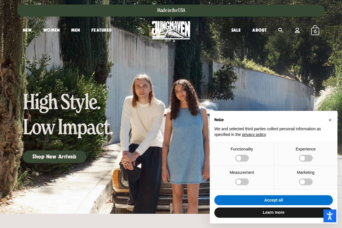 Jungmaven homepage screenshot