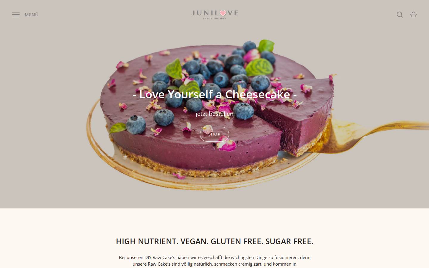 junilove.de homepage screenshot
