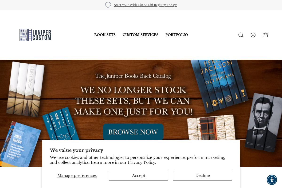 Juniper Custom homepage screenshot