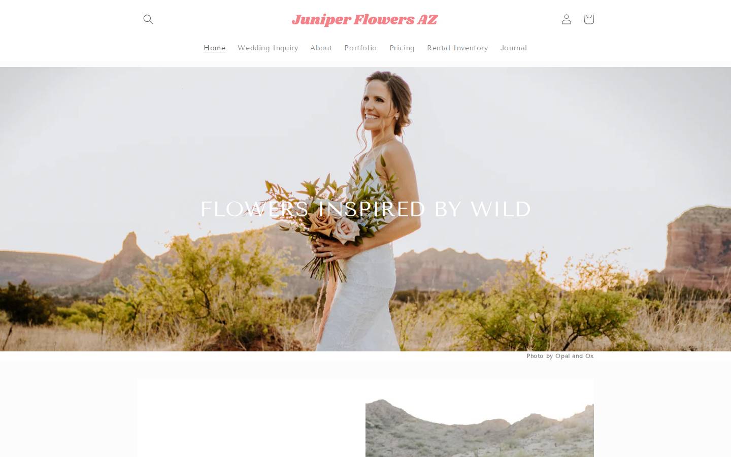 juniperflowersaz.com homepage screenshot