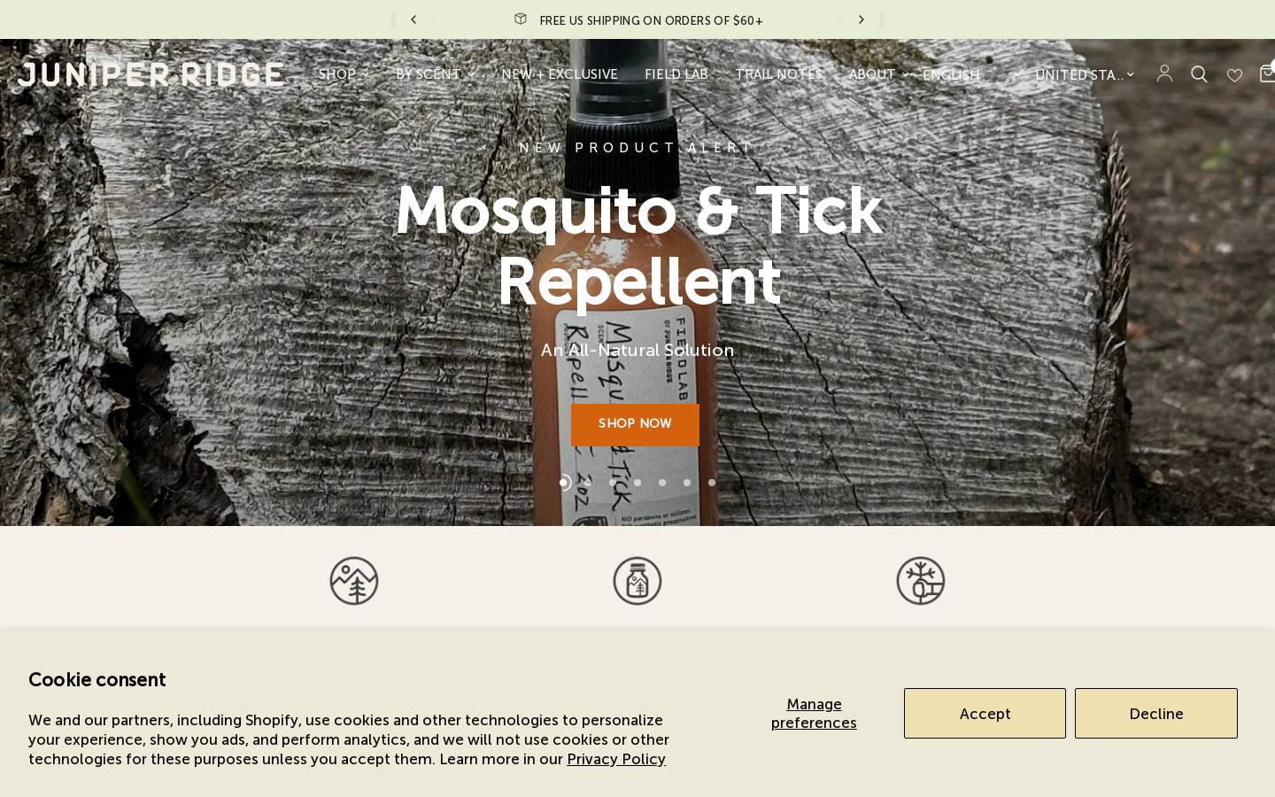 Juniper Ridge homepage screenshot