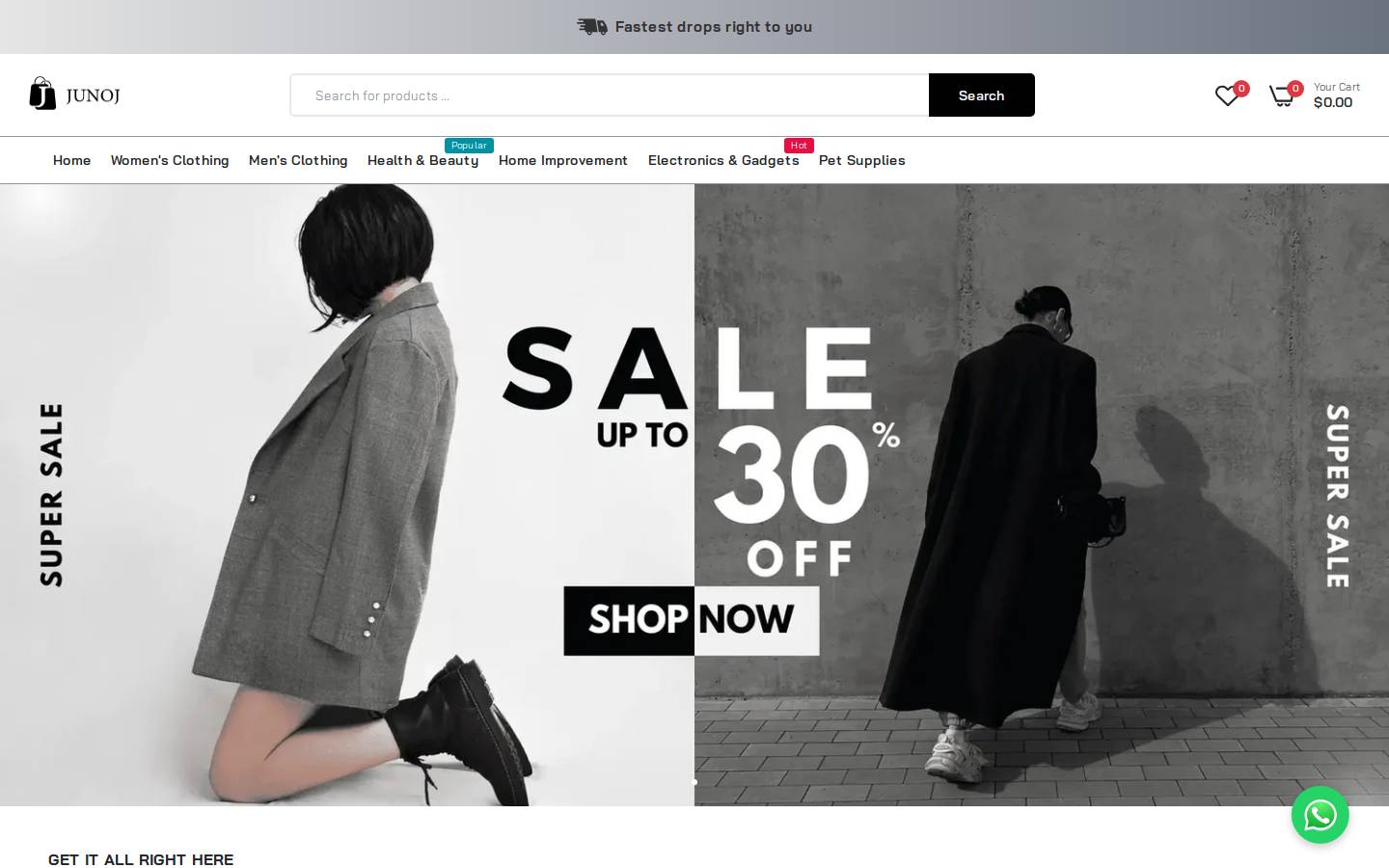 junoj.com homepage screenshot