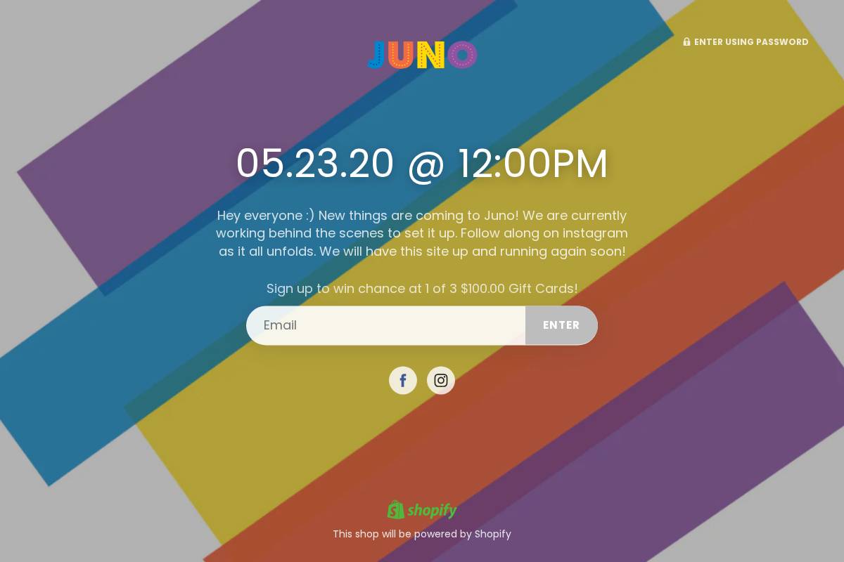 junokidsclothes.com homepage screenshot