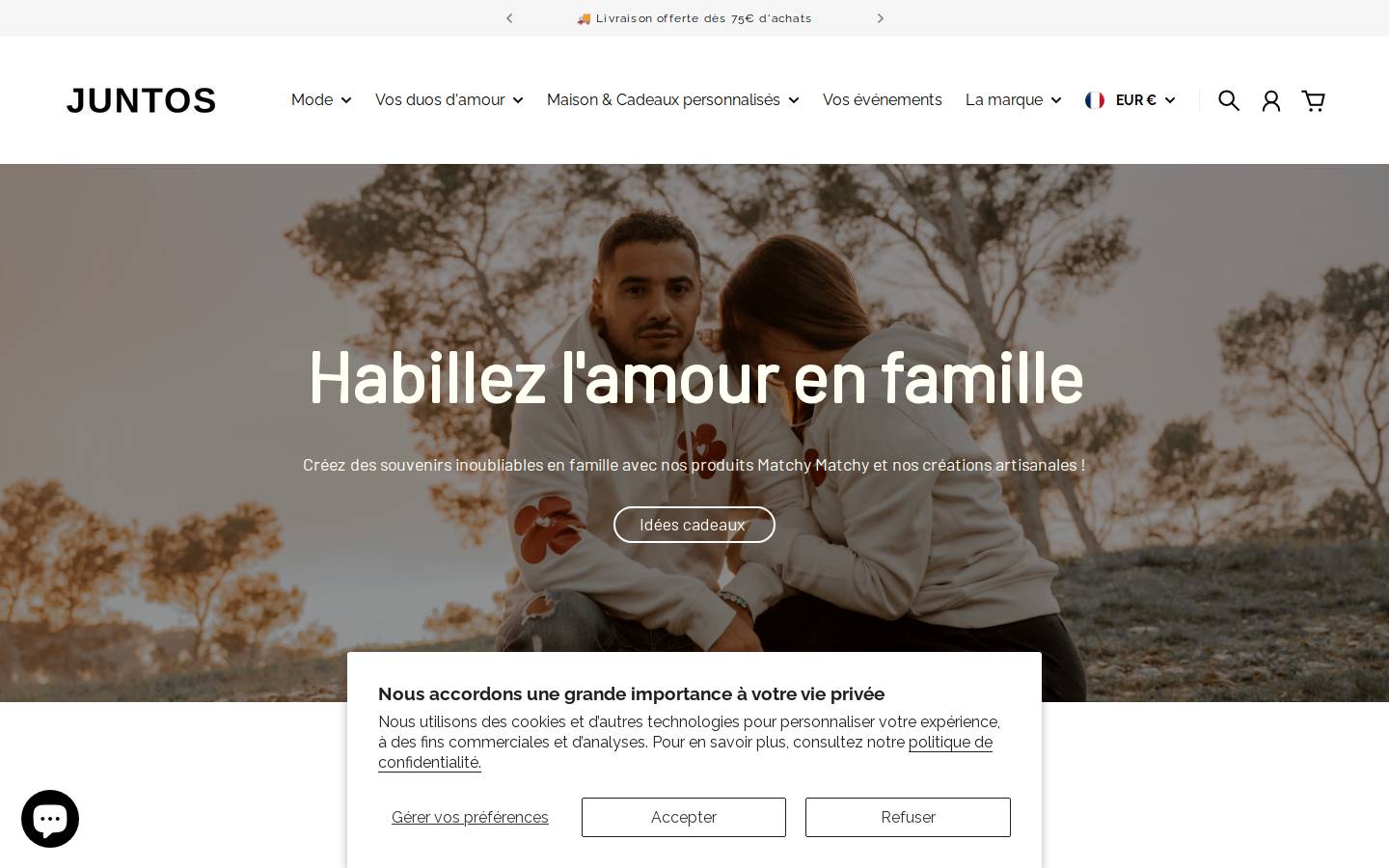 JUNTOS  homepage screenshot
