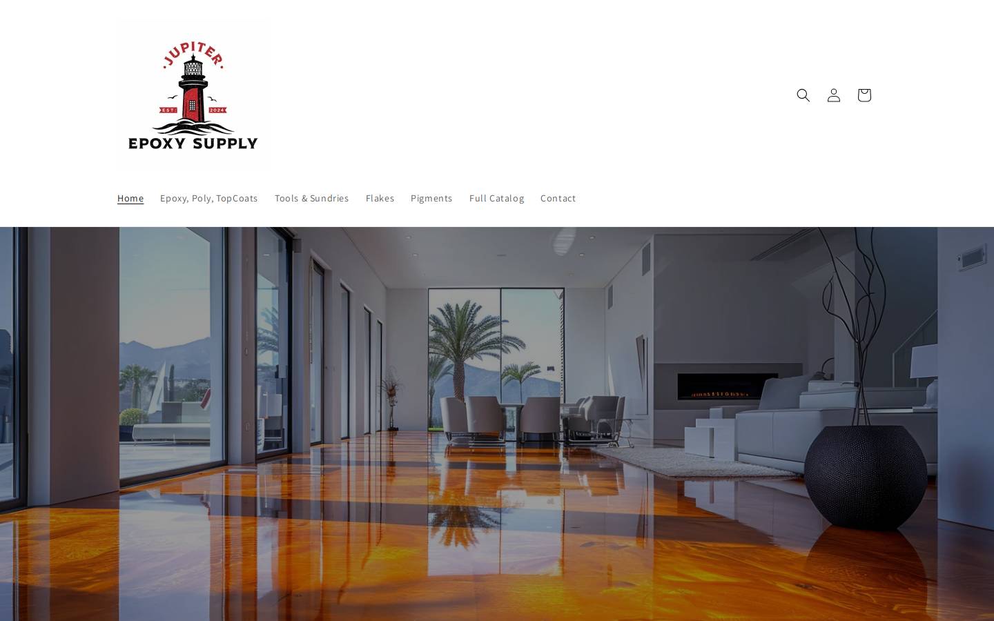 jupiterepoxysupply.com homepage screenshot