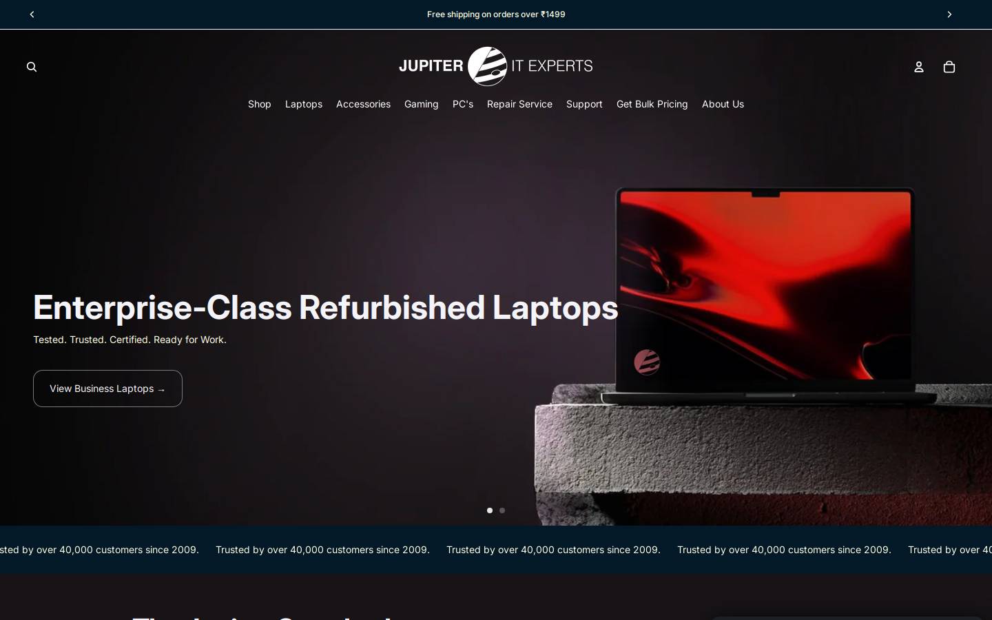 jupiteritexperts.com homepage screenshot