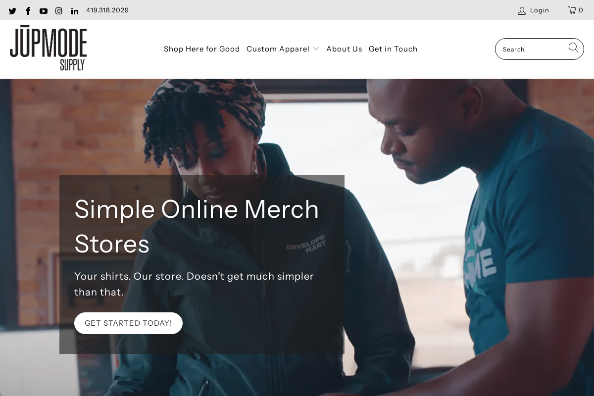 jupmodesupply.com homepage screenshot