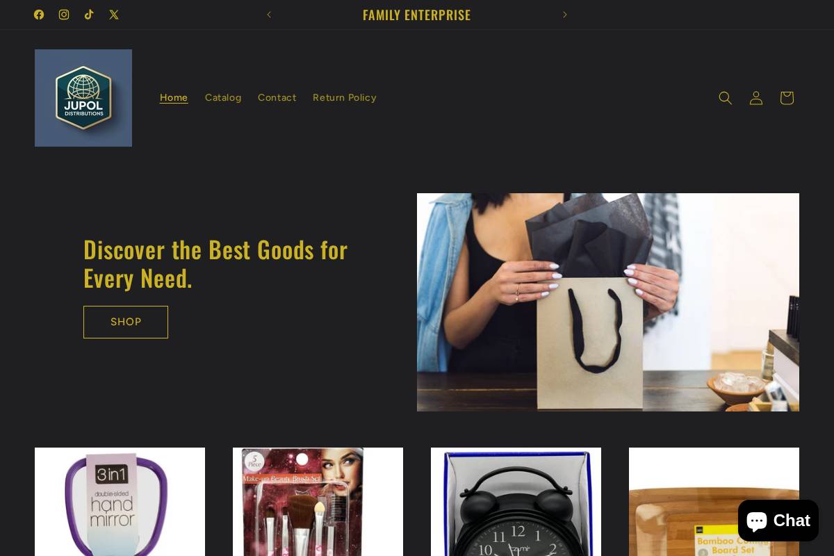 jupoldistributions.com homepage screenshot