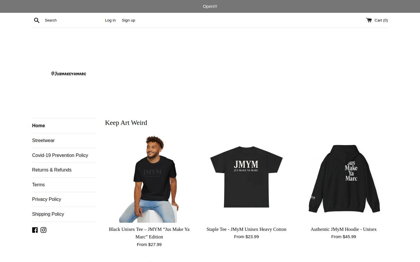 jusmakeyamarc.com homepage screenshot
