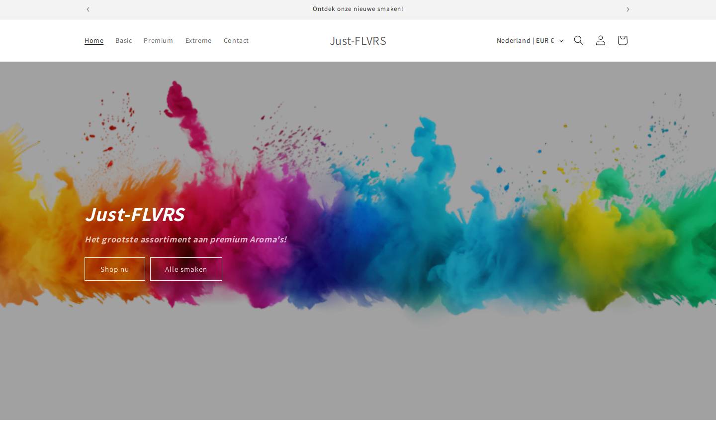 just-flvrs.nl homepage screenshot
