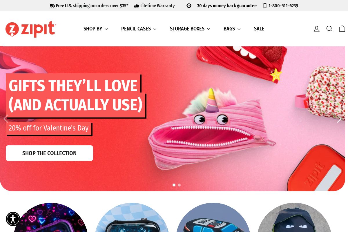 ZIPIT homepage screenshot