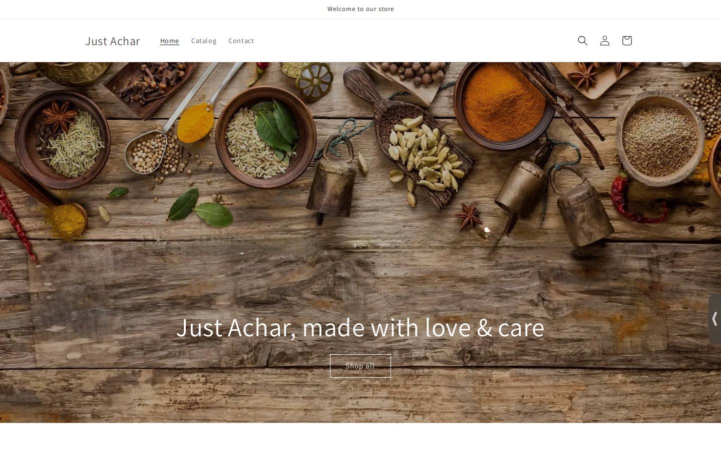 justachar.com homepage screenshot