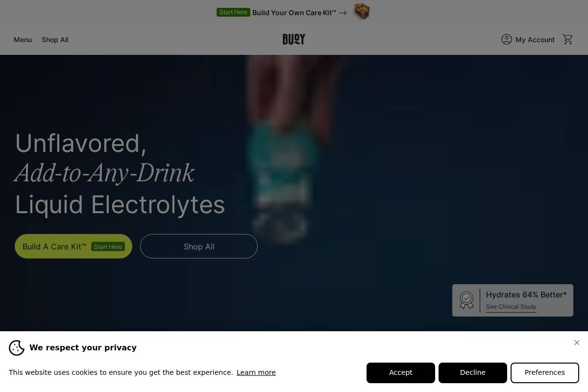 justaddbuoy.com homepage screenshot