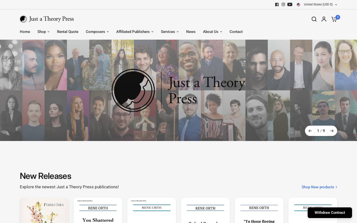 justatheorypress.com homepage screenshot