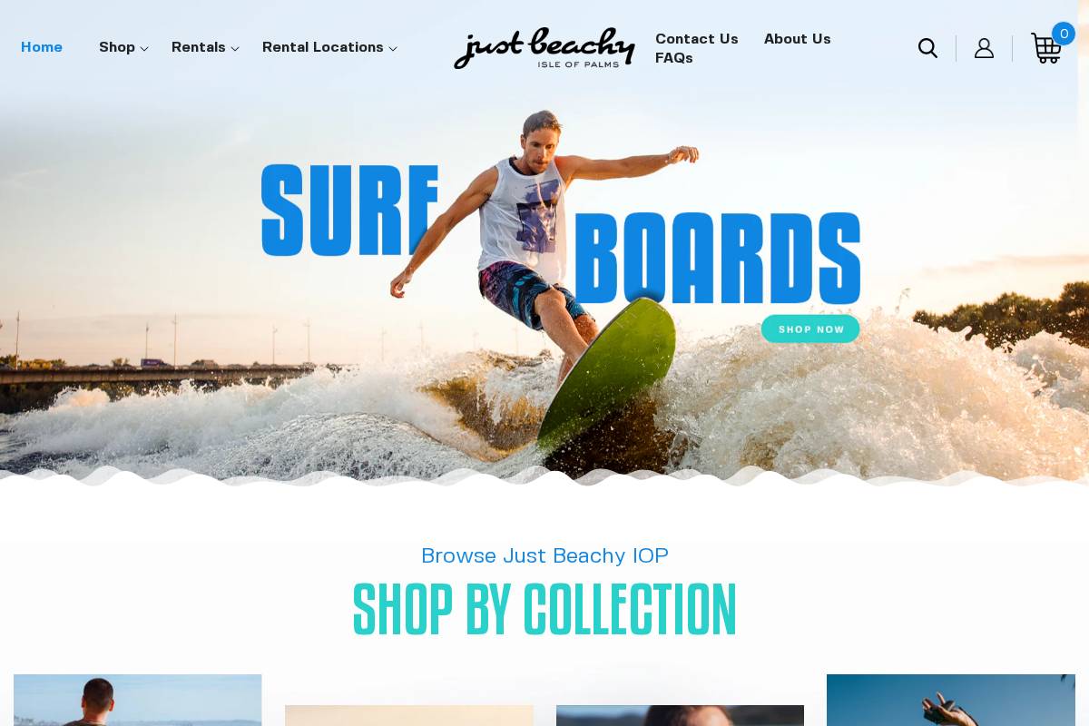 Justbeachyiop homepage screenshot