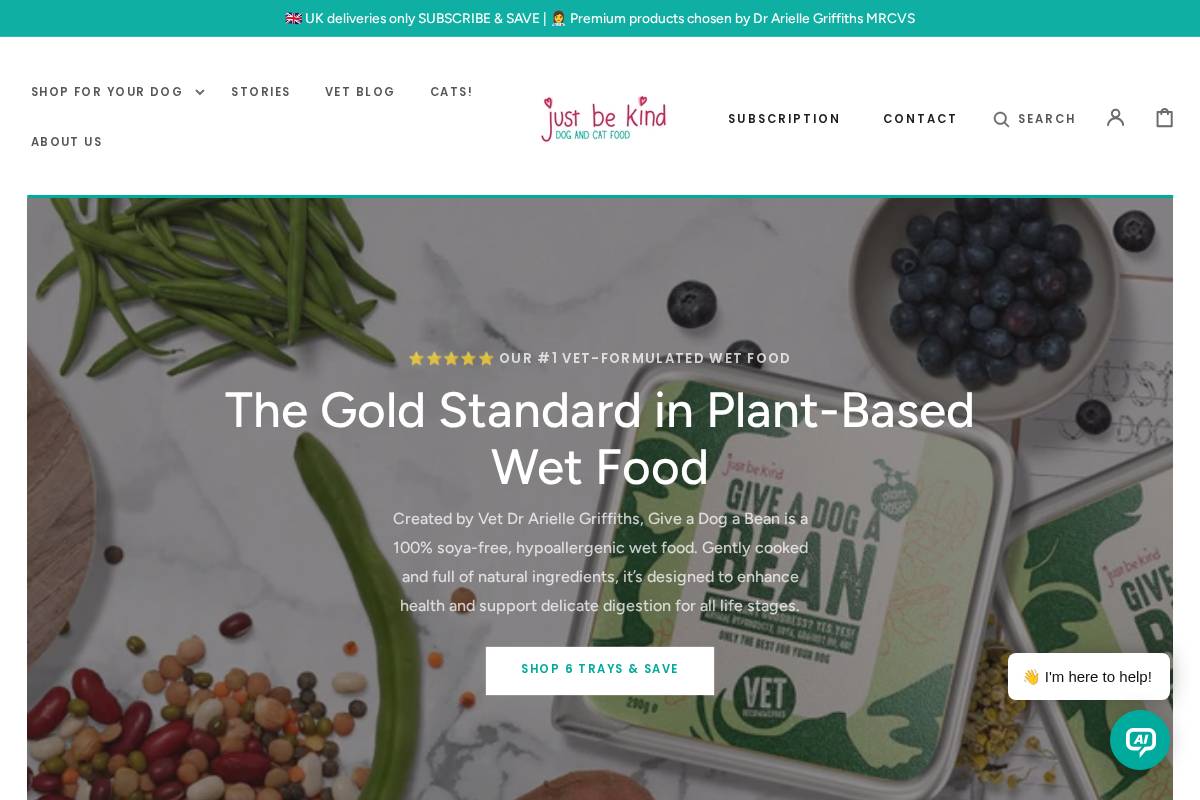 justbekind.co.uk homepage screenshot