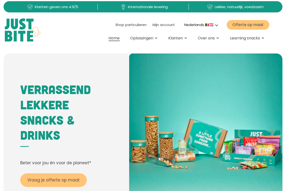 JustBite homepage screenshot