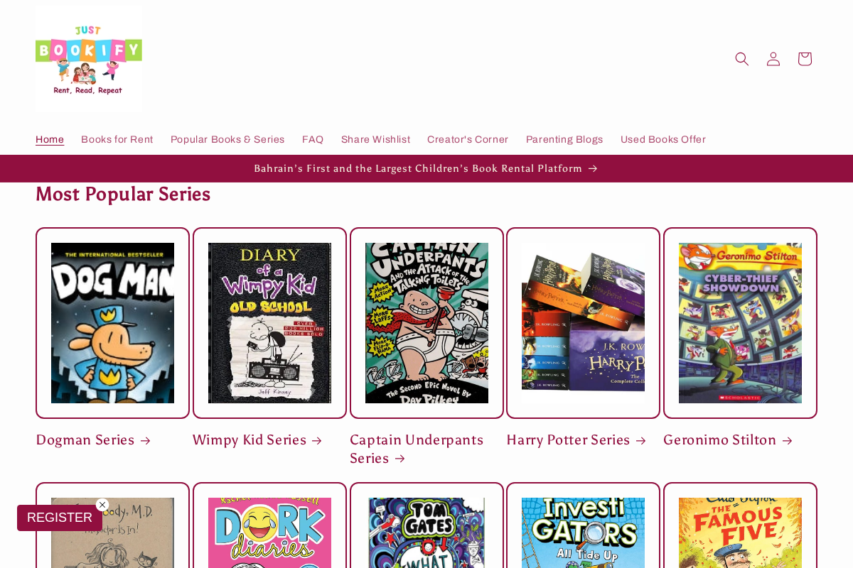 JustBookify homepage screenshot