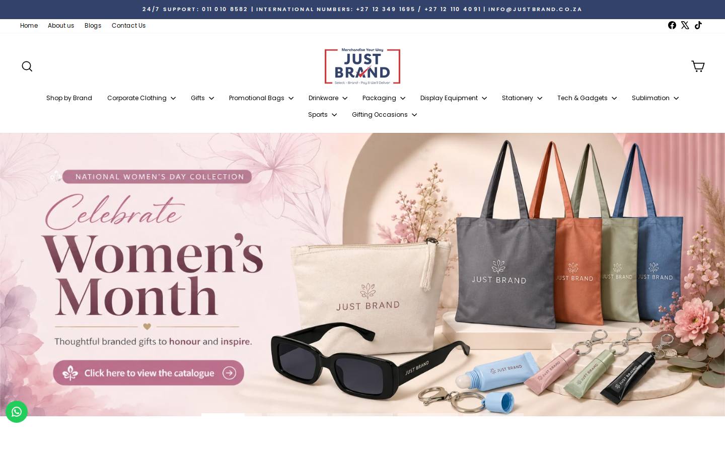 Justbrand homepage screenshot