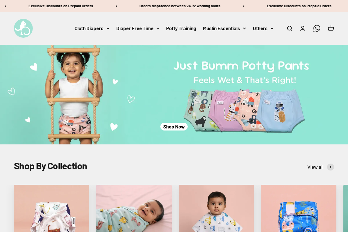 Just Bumm homepage screenshot