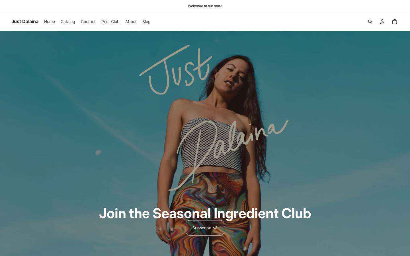 justdalaina.com homepage screenshot