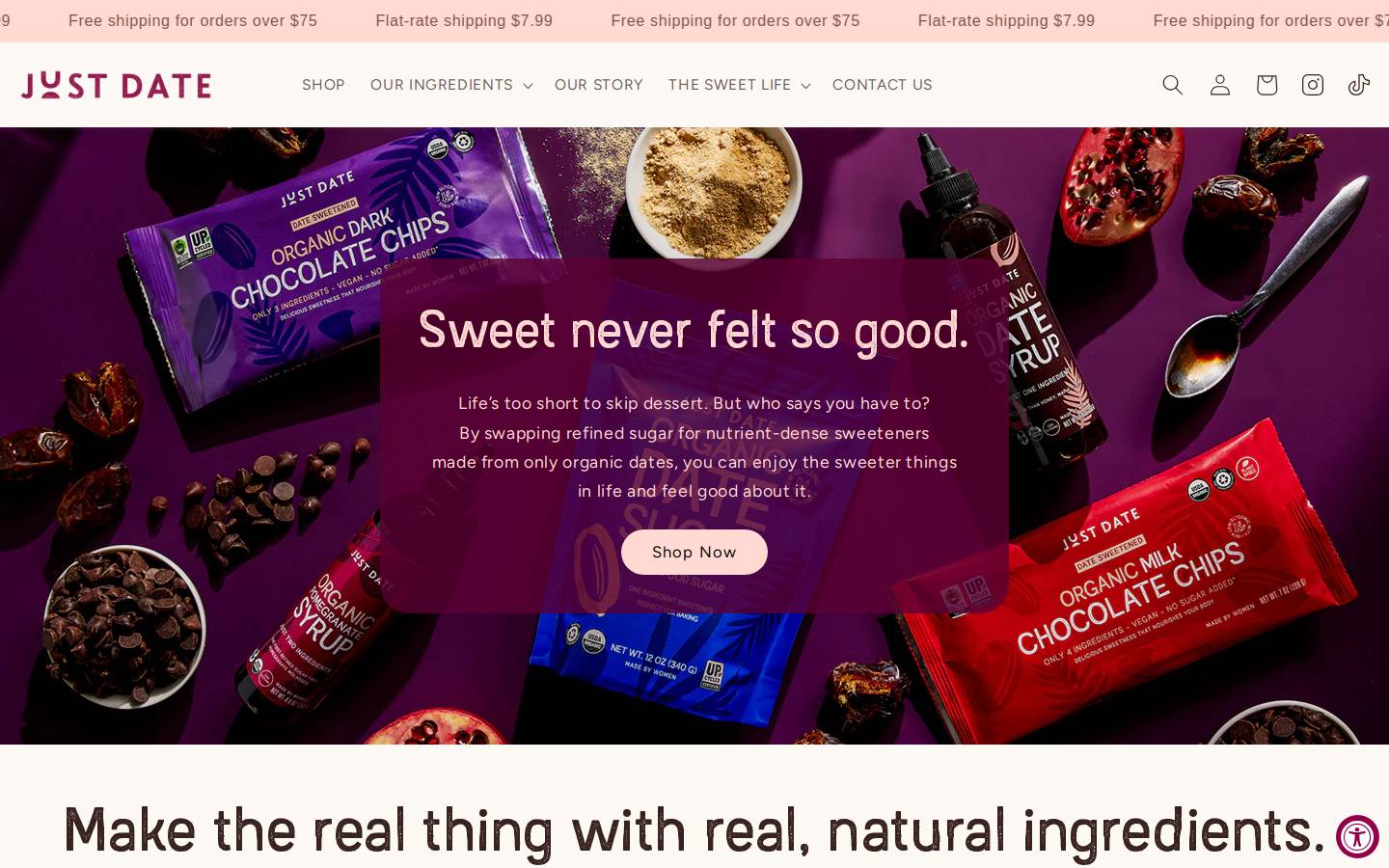 justdatesyrup.com homepage screenshot