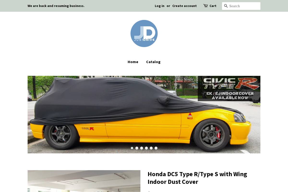 justdriveshop.com homepage screenshot