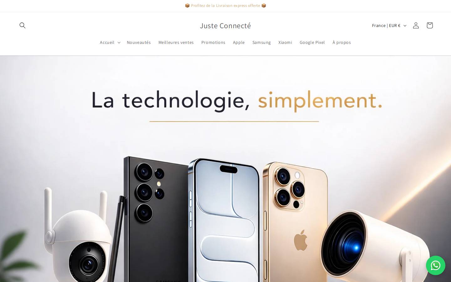 justeconnecte.com homepage screenshot